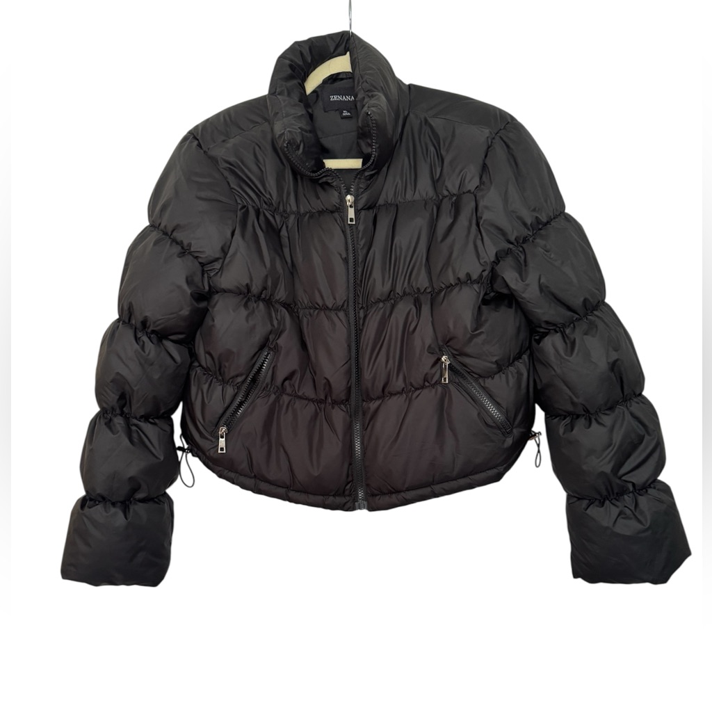 Zenana Outfitters Black Puffer Jacket Size Xl